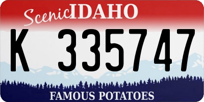 ID license plate K335747