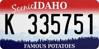 ID license plate K335751