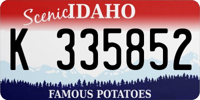 ID license plate K335852