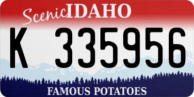 ID license plate K335956
