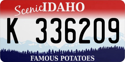 ID license plate K336209