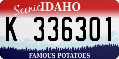 ID license plate K336301