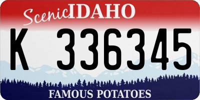 ID license plate K336345