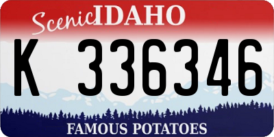 ID license plate K336346