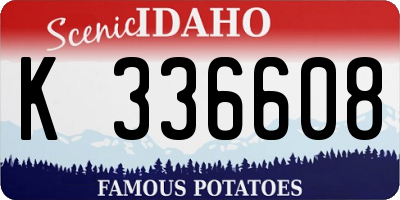 ID license plate K336608