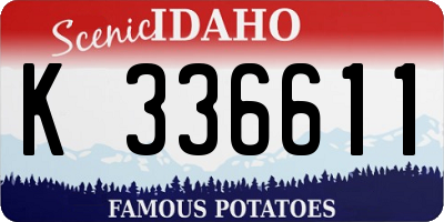 ID license plate K336611