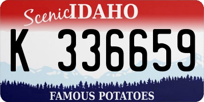ID license plate K336659