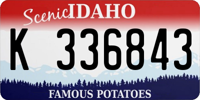 ID license plate K336843