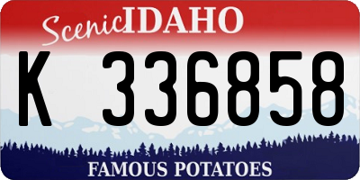 ID license plate K336858