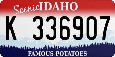 ID license plate K336907