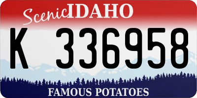 ID license plate K336958