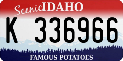 ID license plate K336966