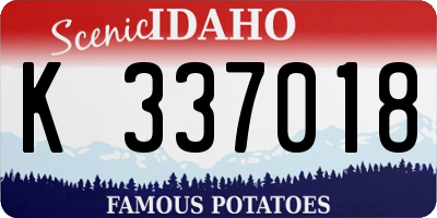 ID license plate K337018