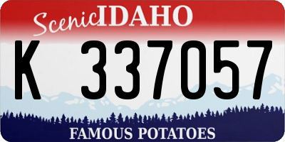 ID license plate K337057