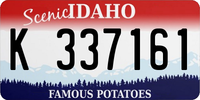 ID license plate K337161