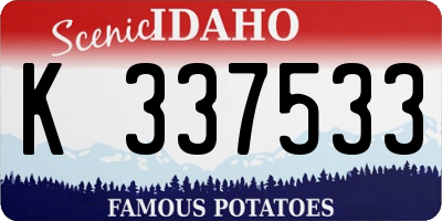 ID license plate K337533