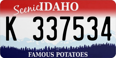 ID license plate K337534