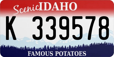 ID license plate K339578