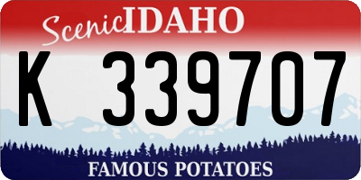 ID license plate K339707