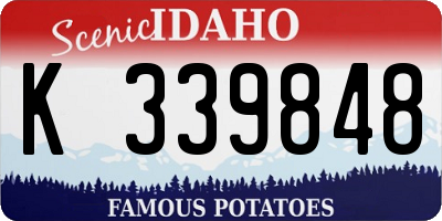 ID license plate K339848
