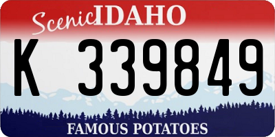 ID license plate K339849