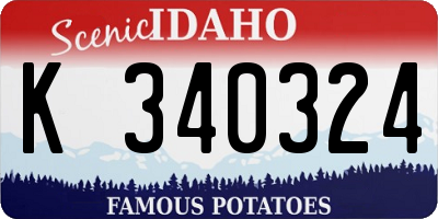 ID license plate K340324