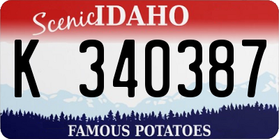 ID license plate K340387