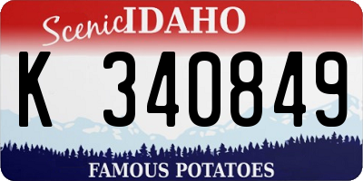 ID license plate K340849