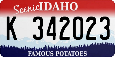 ID license plate K342023
