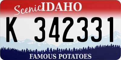 ID license plate K342331