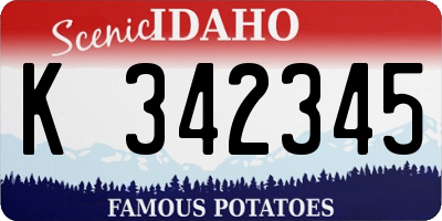 ID license plate K342345