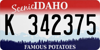 ID license plate K342375