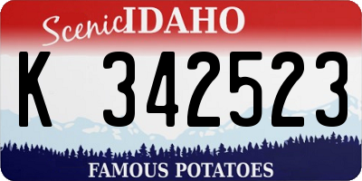 ID license plate K342523