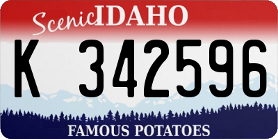 ID license plate K342596