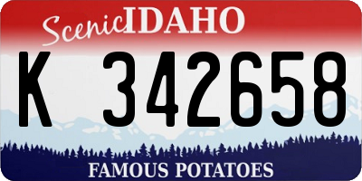 ID license plate K342658