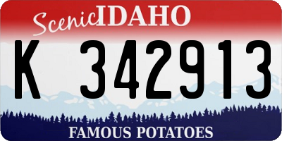ID license plate K342913