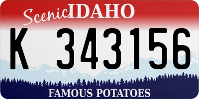 ID license plate K343156