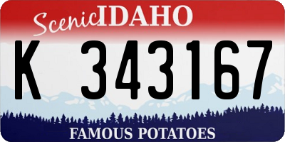 ID license plate K343167