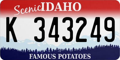 ID license plate K343249