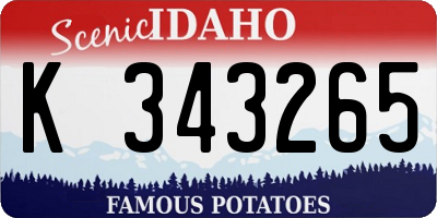 ID license plate K343265