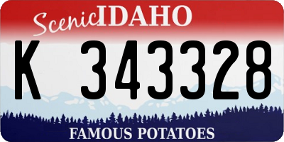 ID license plate K343328