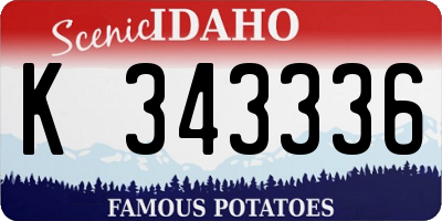 ID license plate K343336