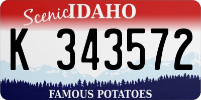 ID license plate K343572