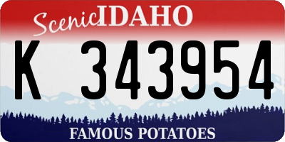 ID license plate K343954