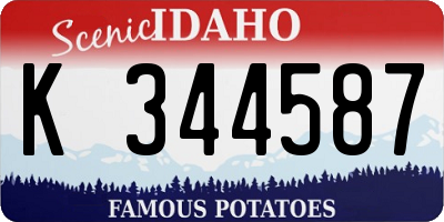 ID license plate K344587