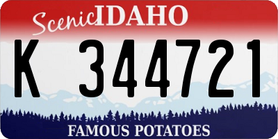 ID license plate K344721