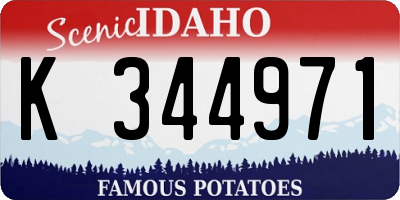 ID license plate K344971