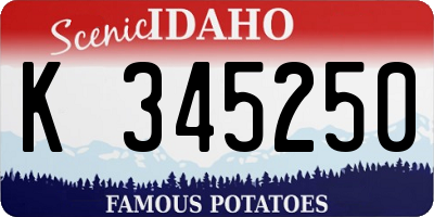 ID license plate K345250