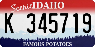 ID license plate K345719