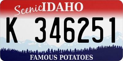 ID license plate K346251